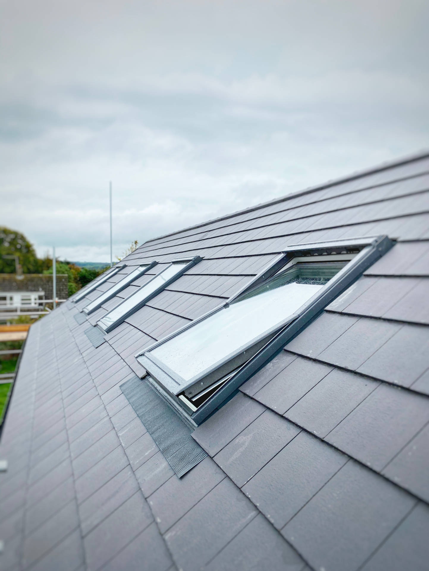 pitched tile roof with velux